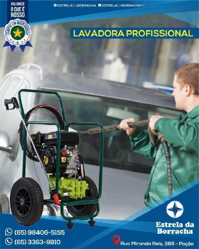 LAVADORA JHF 4X MB MÓVEL C/ MOTOR 2CV GASOLINA