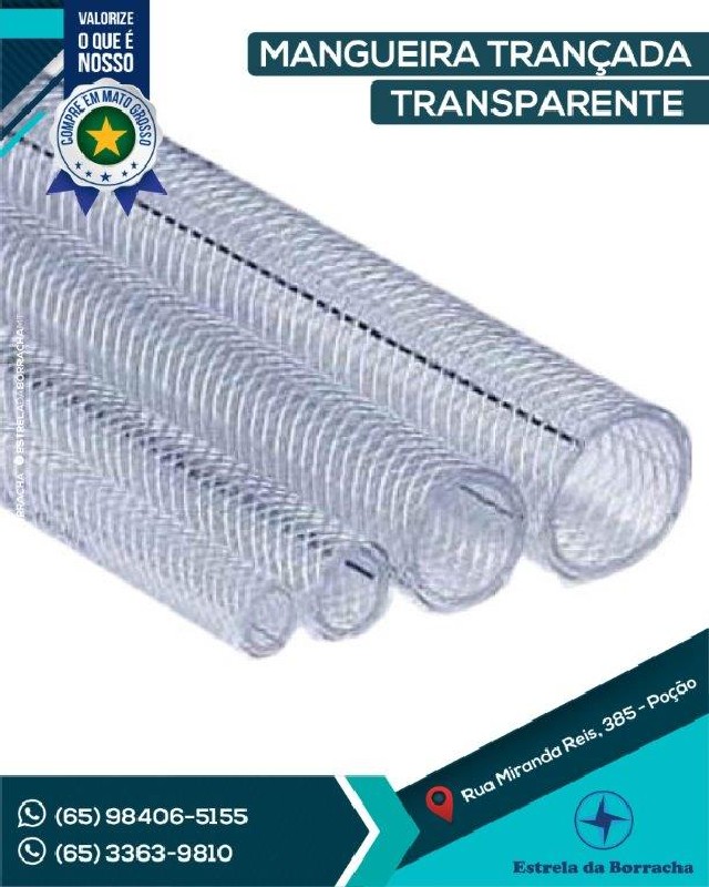 Mangueira Trançada Transparente