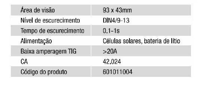 Mascara de Solda Automotica